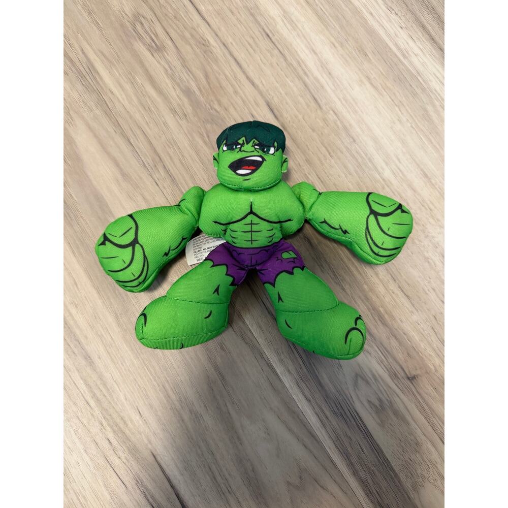Marvel Super Hero Adventures Hulk Playskool Heros Bean Bag Plush 2011 HTF 6"